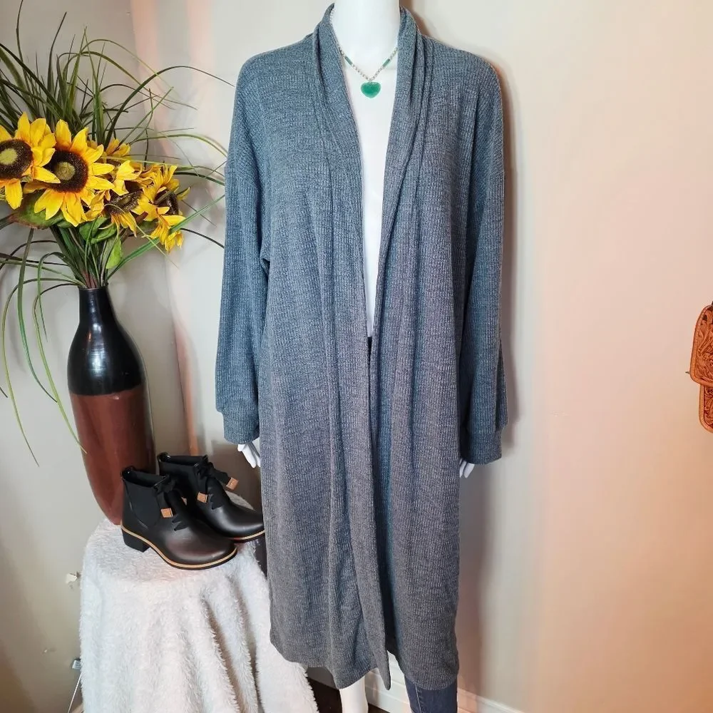 Only Old Navy Gray Long Duster Cardigan